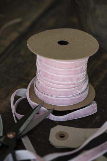 Velvet Ribbon On Spool | Light Pink 10m