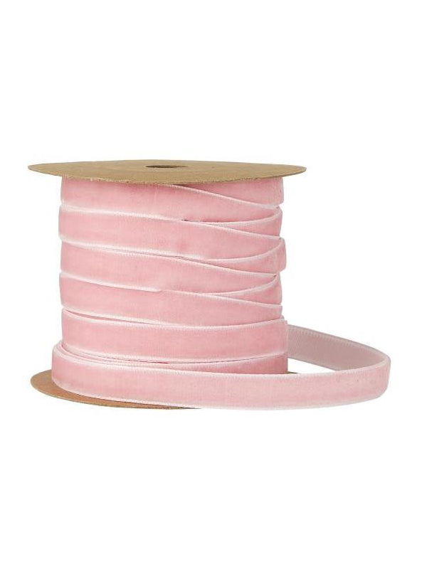 Velvet Ribbon On Spool | Light Pink 10m