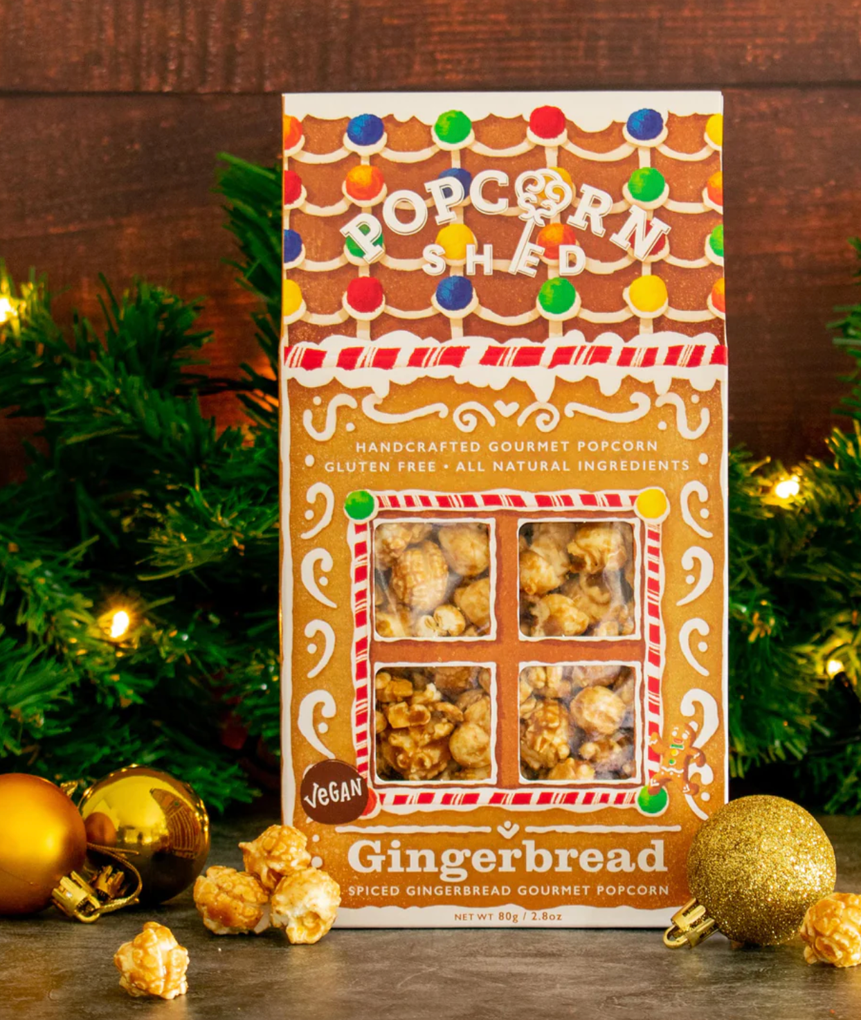 Gingerbread Popcorn Shed