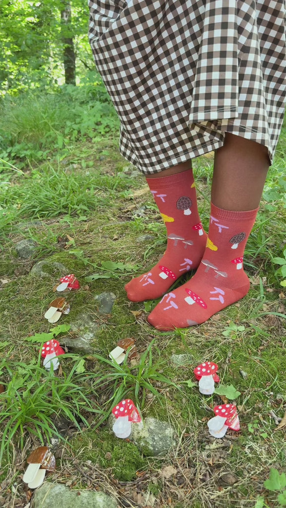 Mushroom Picking Socks by Coucou Suzette, video