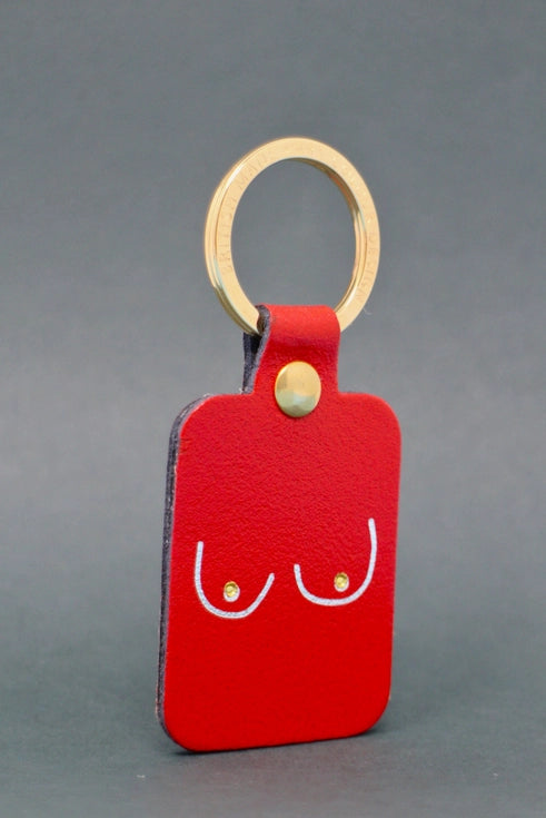 Boob Leather Keyring