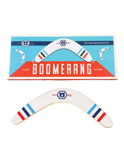 Wild Bear Wooden Boomerang
