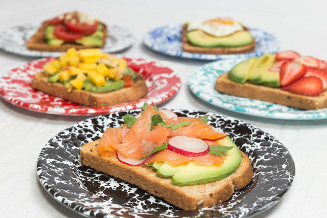 Splatter Enamelware Flat Salad Plate