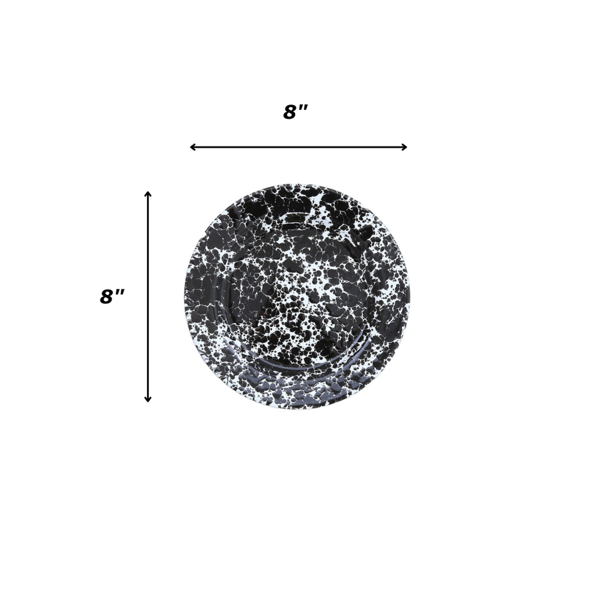 Splatter Enamelware Flat Salad Plate