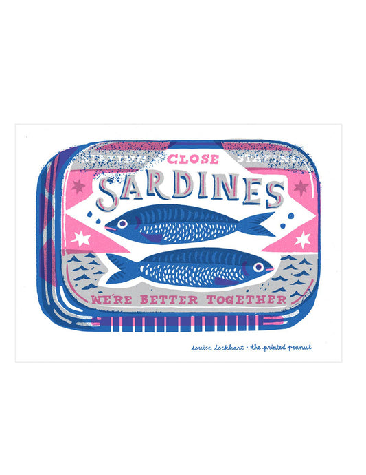 Sardines Risograph Art Print | A4