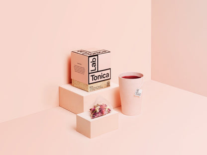 The Every Space 15 biodegradable Saucy herbal tea bags Infused with Gingko Biloba & Jasmine by Lab Tonica