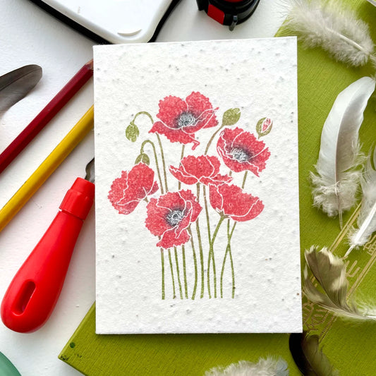 Seed Card - Poppy Wildflower Plantable Greetings Gift