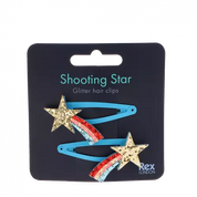 Shooting Star Glitter Hair Clips (set of 2)