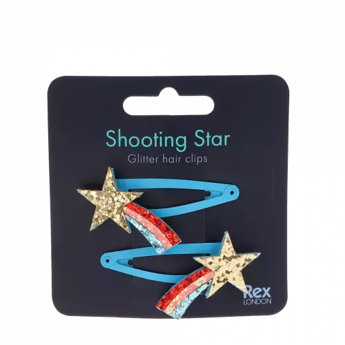 Shooting Star Glitter Hair Clips (set of 2)
