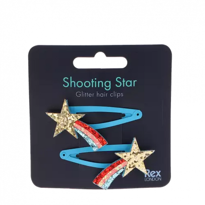 Shooting Star Glitter Hair Clips (set of 2)