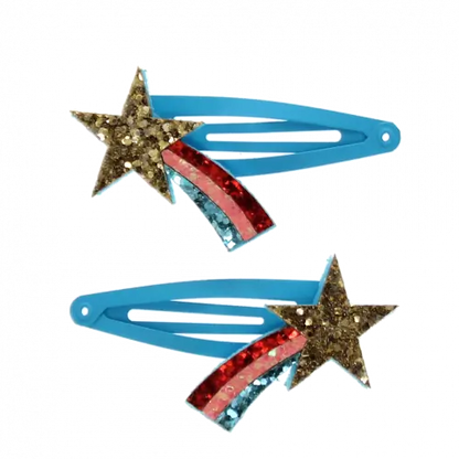 Shooting Star Glitter Hair Clips (set of 2)