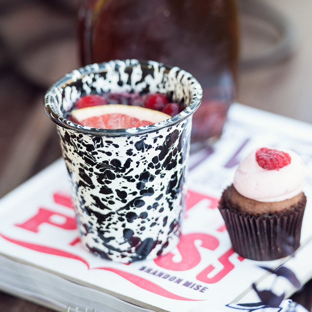 Splatter Enamelware 10 oz Short Tumbler