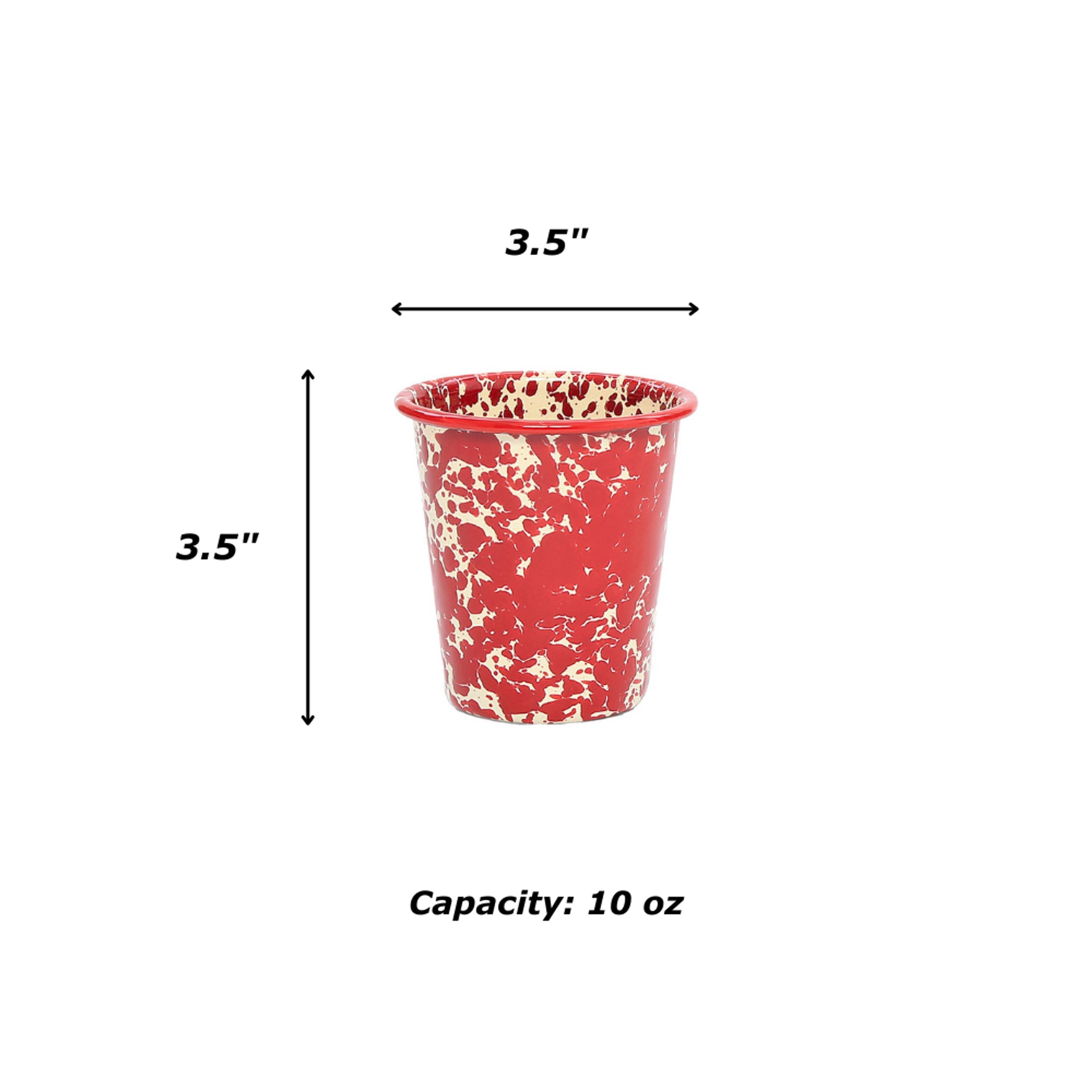 Splatter Enamelware 10 oz Short Tumbler