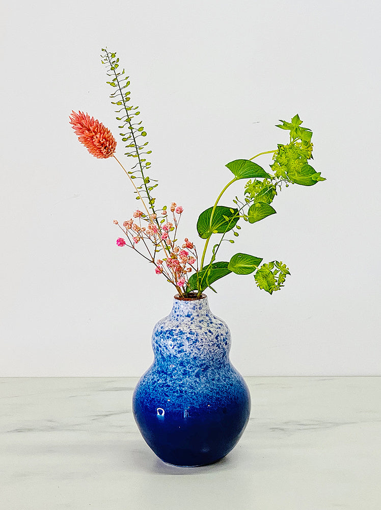 Mini 'Gourd' Spray Vase in Blue