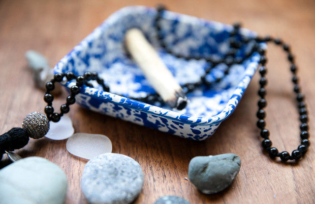 Splatter Enamelware Small Square Tray