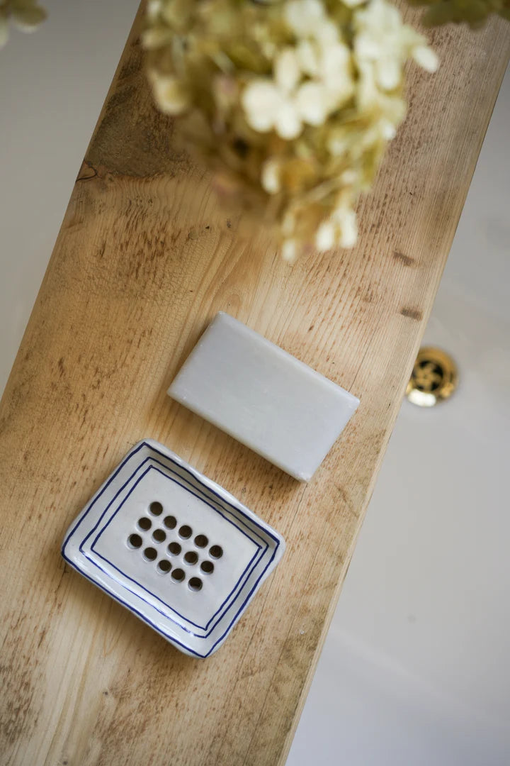 Breton Stripe Soap Dish | Ink