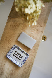 Breton Stripe Soap Dish | Ink