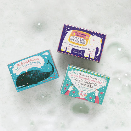 The Every Space sensationally scented Solid Shampoo Soap bar with lavender and rose geranium by The Printed Peanut