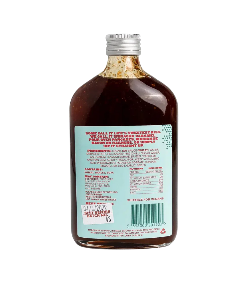Chimac sriracha caramel sauce, 350ml bottle
