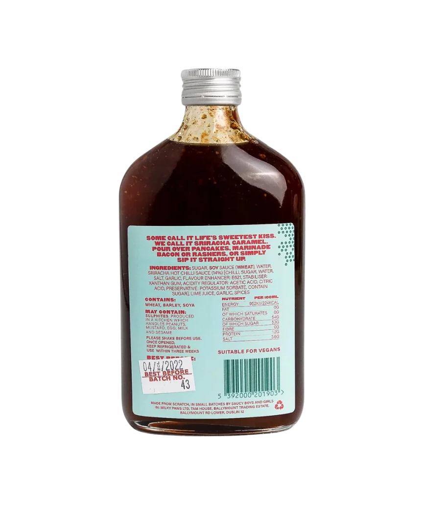 Chimac sriracha caramel sauce, 350ml bottle
