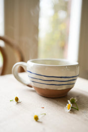 Breton Stripe Tea Cup | Ink