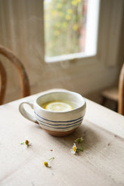 Breton Stripe Tea Cup | Ink