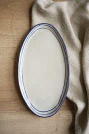 Breton Stripe Oval Plate | Ink
