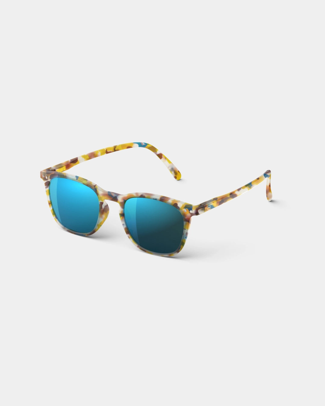 Sunglasses ‘Blue Tortoise’ Blue Mirror Lens #E
