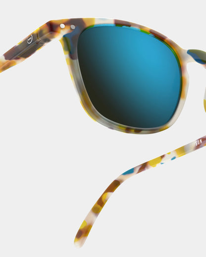 Sunglasses ‘Blue Tortoise’ Blue Mirror Lens #E