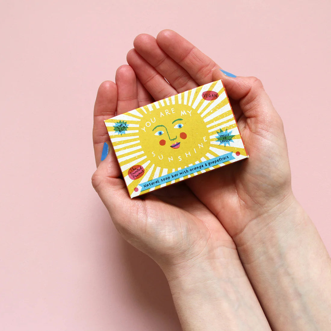 The Every Space You Are My Sunshine natural soap bar with orange and grapefruit by The Printed Peanut