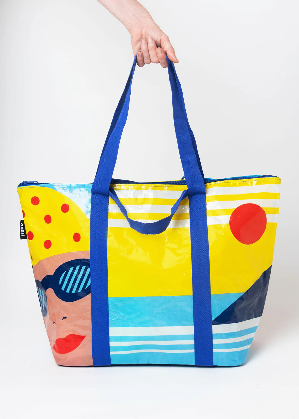 The Swimmer Medium Zip Tote Bag