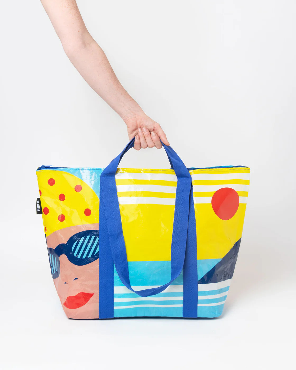 The Swimmer Medium Zip Tote Bag