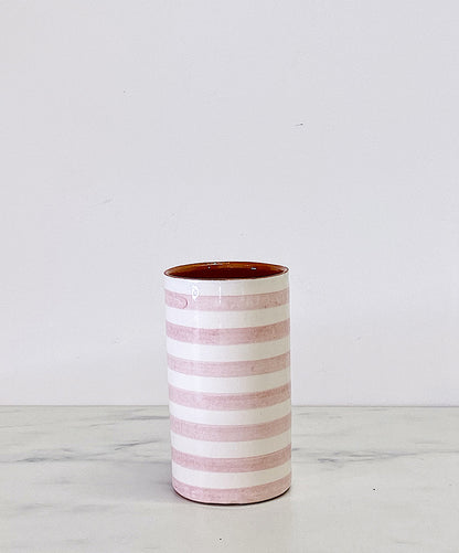Tumbler Horizontal Stripe Ceramic in Mauve