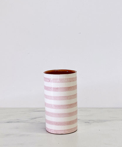 Tumbler Horizontal Stripe Ceramic in Mauve