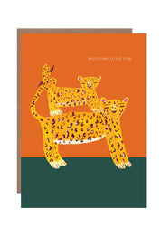 "Welcome Little Cub" Tiger Baby Greeting Card