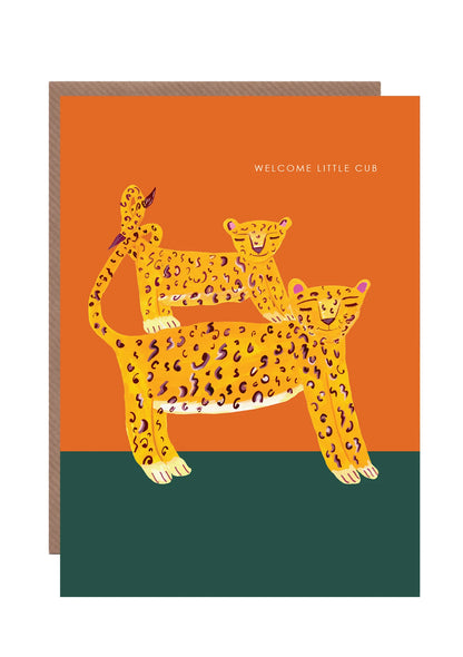 Tiger and Cub New Baby Card