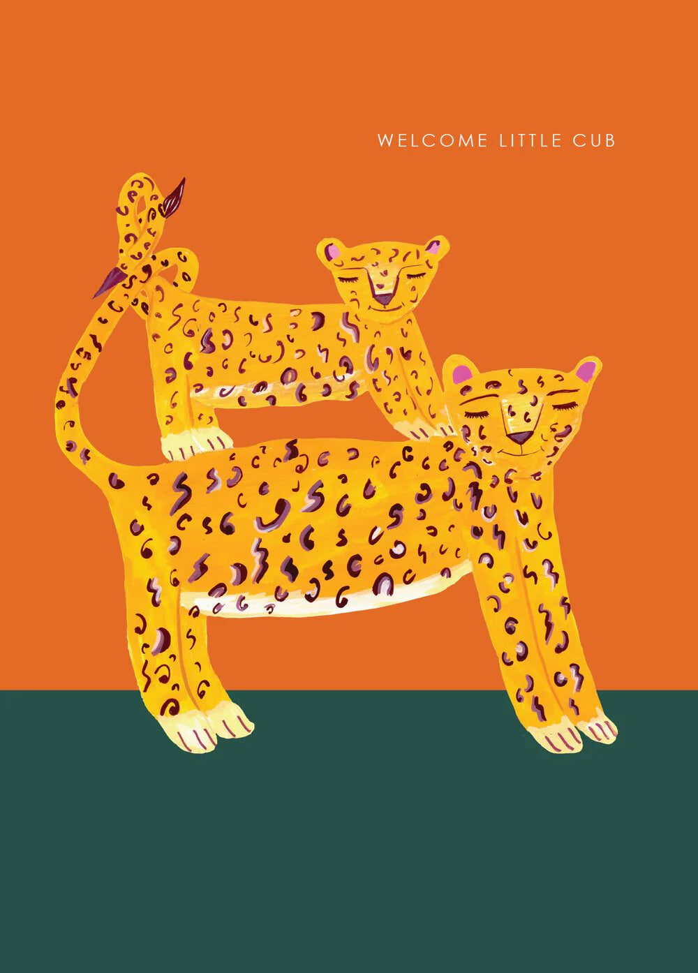 "Welcome Little Cub" Tiger Baby Greeting Card