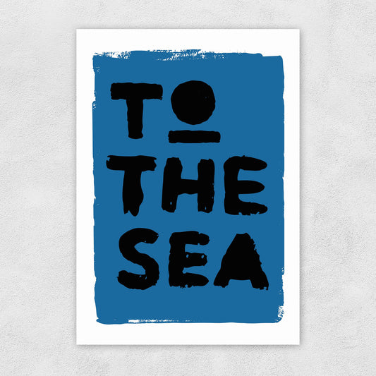 To The Sea (Blue) Print by Sophie Ward