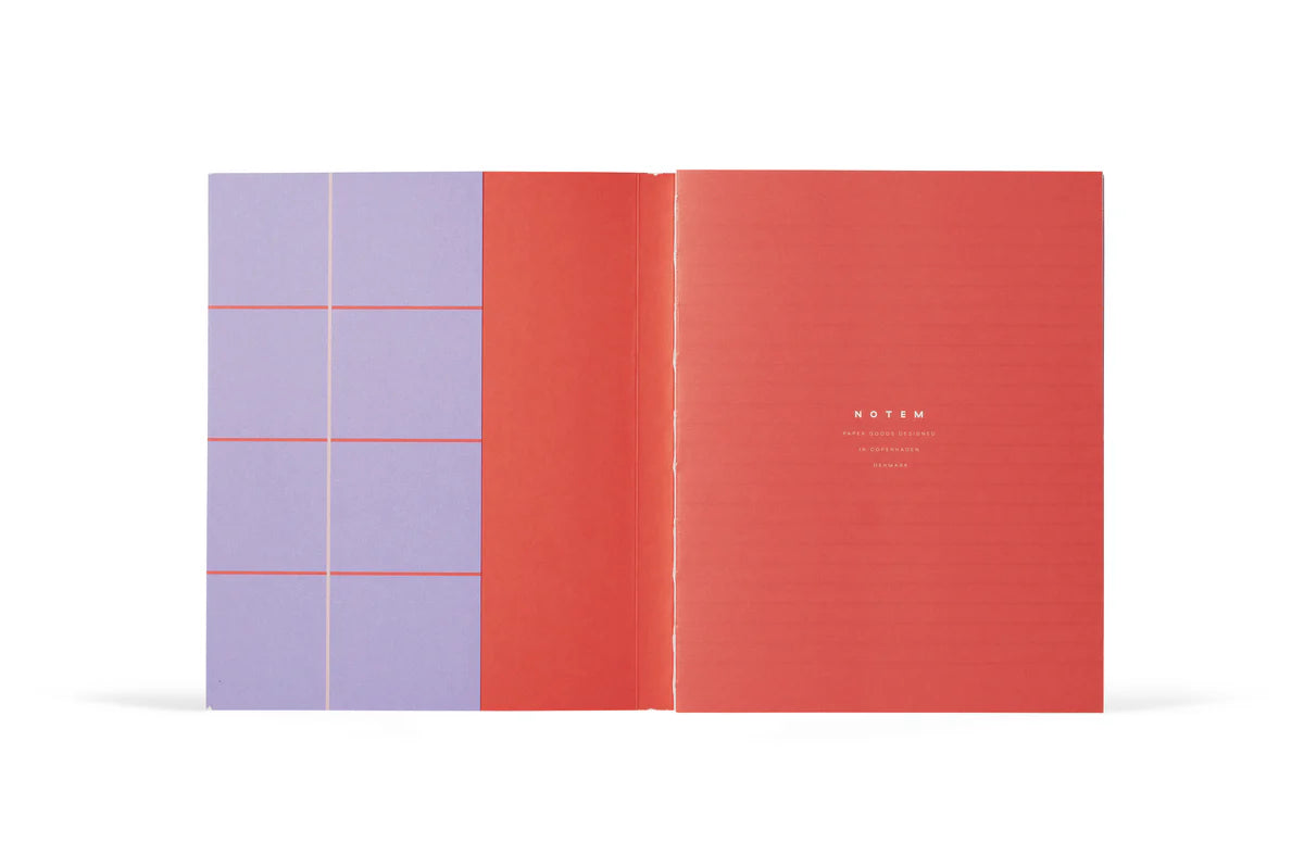 Uma Notebook - Medium - Lavender Check