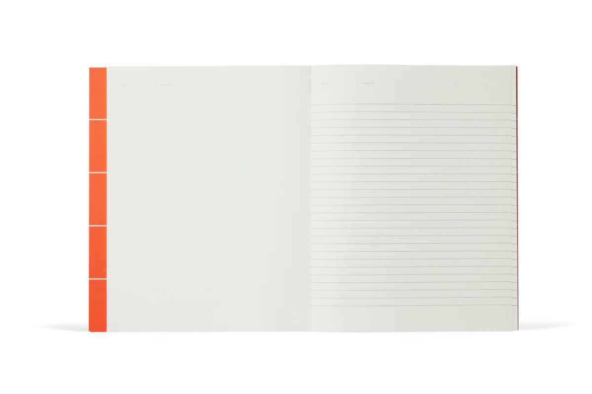 Uma Notebook - Large Flatlay - Orange Check