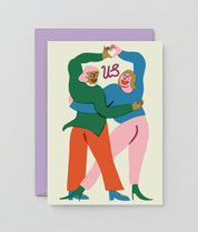 Us Love Greetings Card by Wrap 