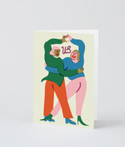 Us Love Greetings Card by Wrap 