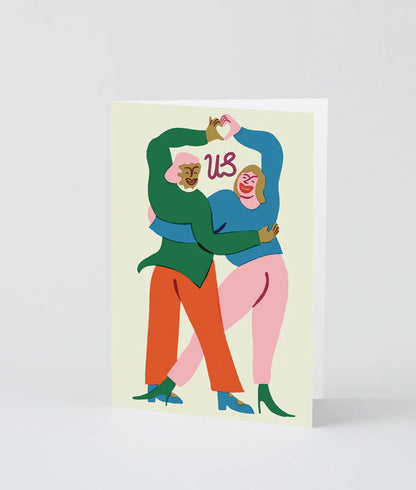 Us Love Greetings Card by Wrap 