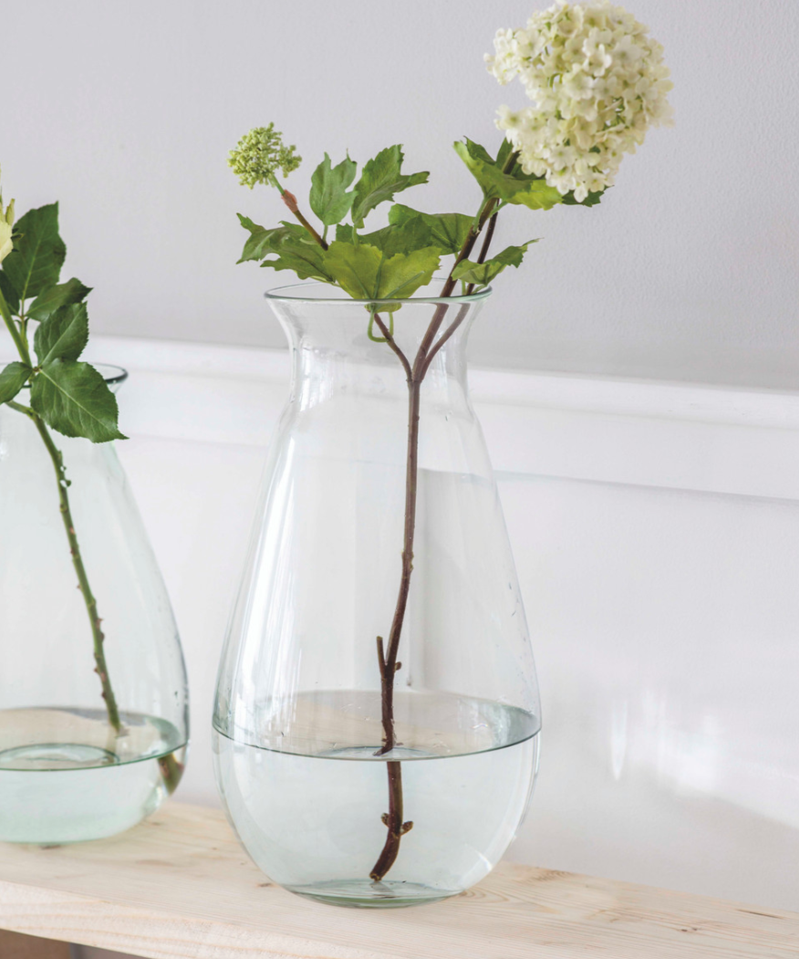 Quinton Vase Large in Recycled Glass by Garden Trading 
