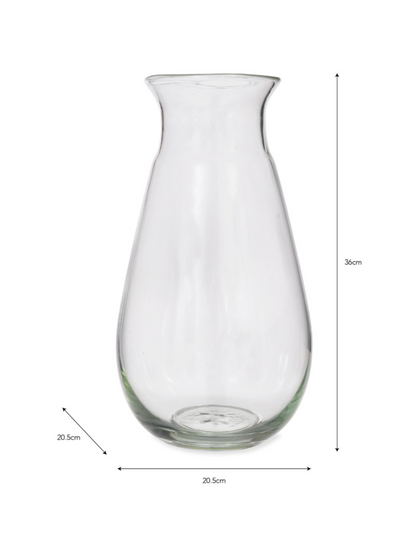 Quinton Vase Large in Recycled Glass by Garden Trading 