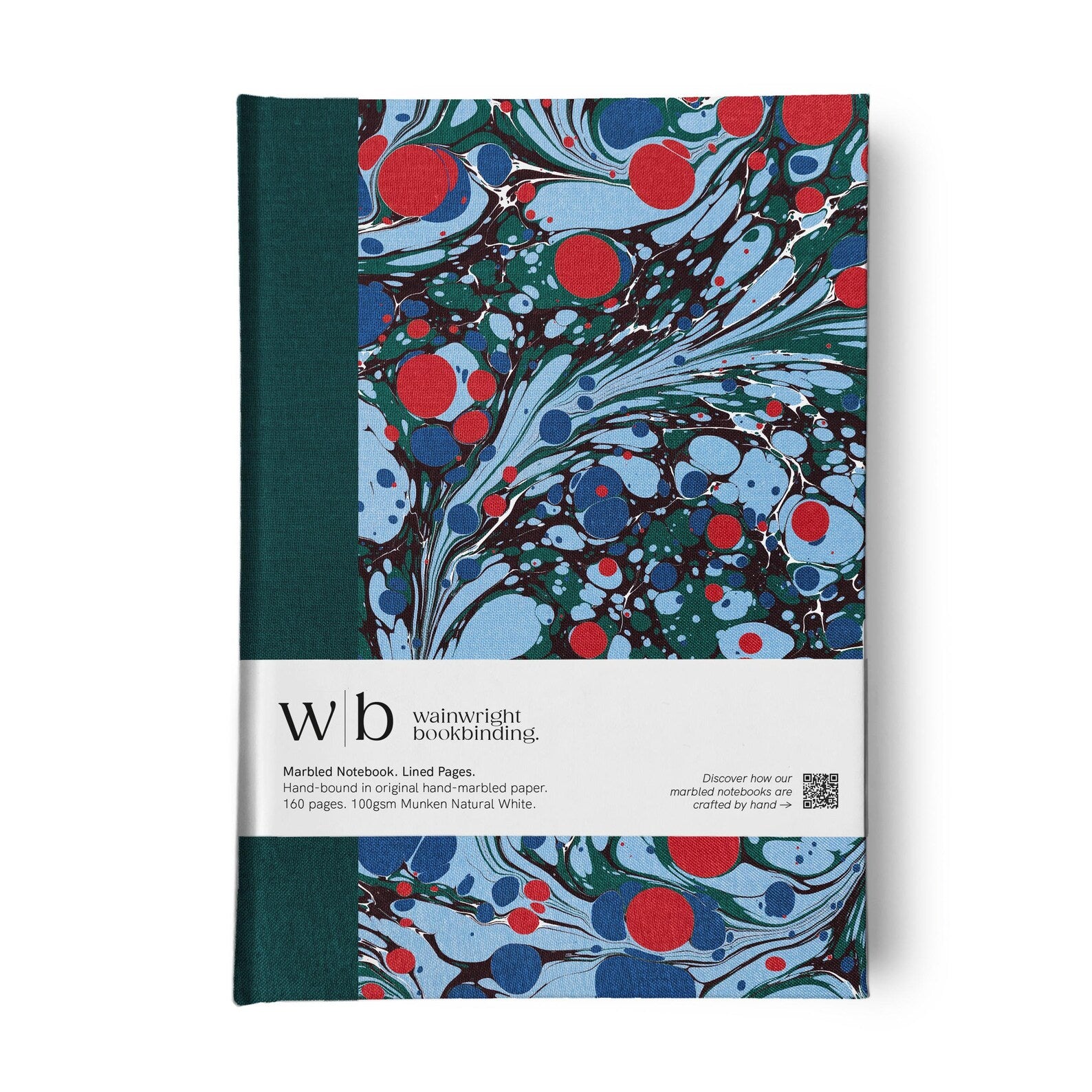 Blue Marbled Hardback Notebook | Lined