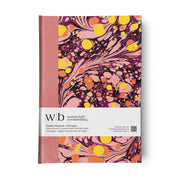 Pink Marbled Hardback Notebook | Lined