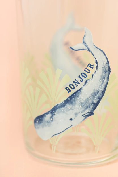 Whale High Ball Glass by Yvonne Ellen 