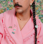 Mini White Heart Hair Claw