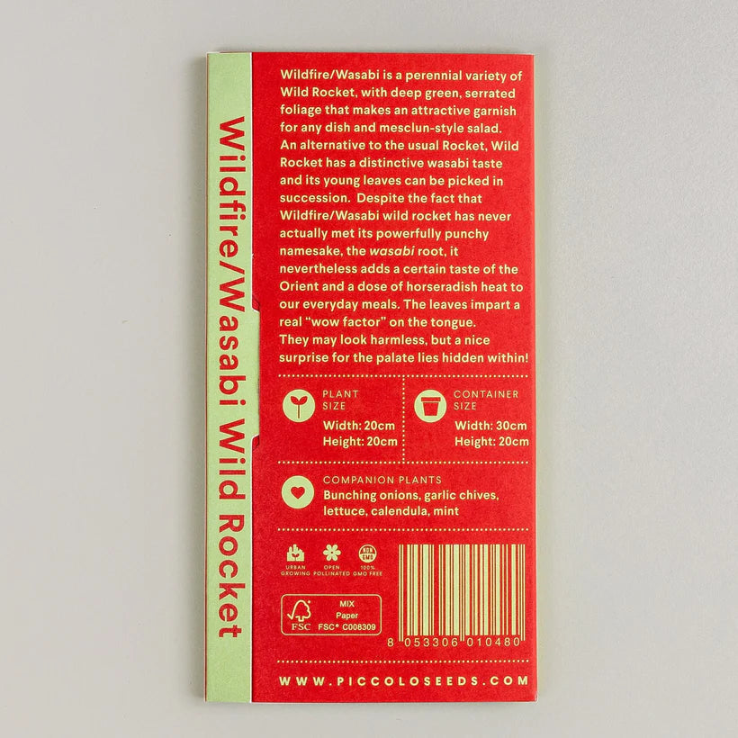 Wildfire/Wasabi Wild Rocket Seeds by Piccolo 